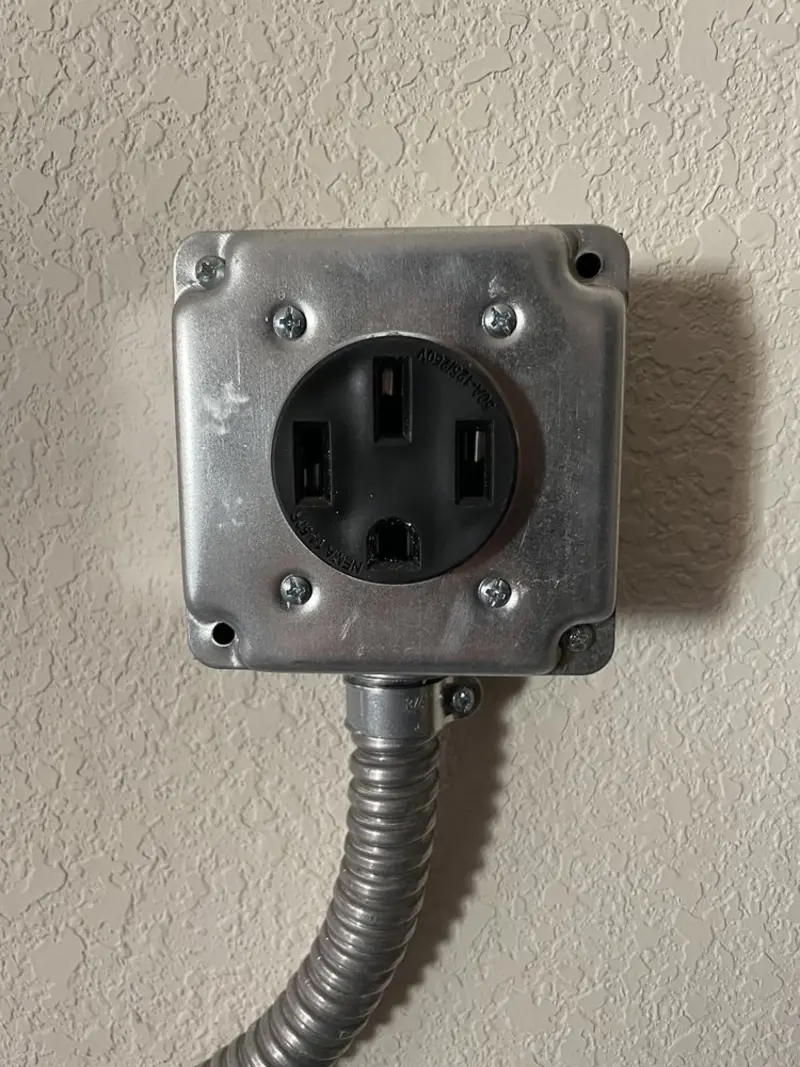 NEMA 14-50 outlet installed for Electrical Panel Upgrade in Sierra Ridge
